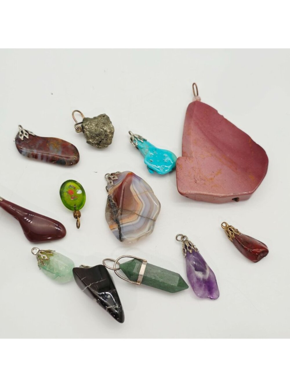 Mixed Gemstone Pendant Lot For Jewelry Making Or Crafting - Picture 8 of 8